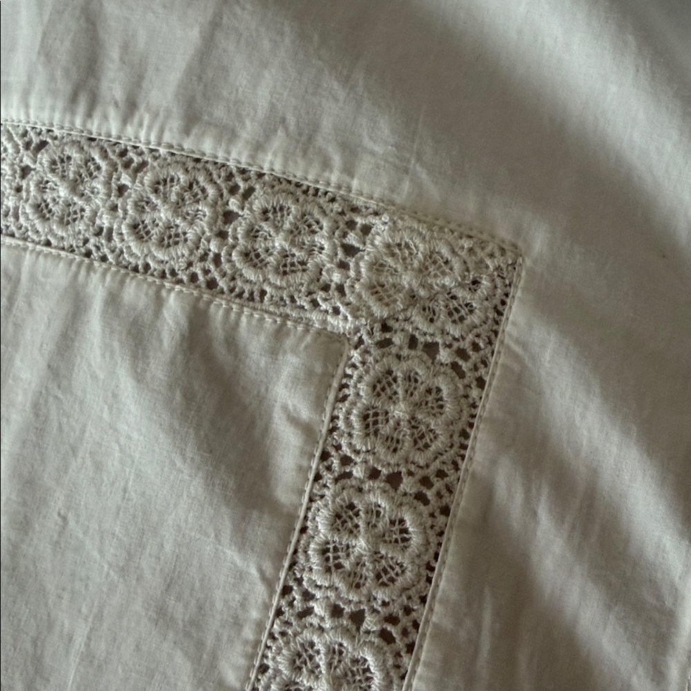 Zara poplin lace-detail button down shirt - Picture 7 of 7